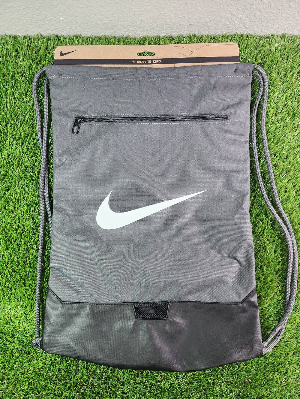 Nike Men's Brasilia 9.5 Drawstring Training Gym Backpack Gym Bag Grey DM3978-068